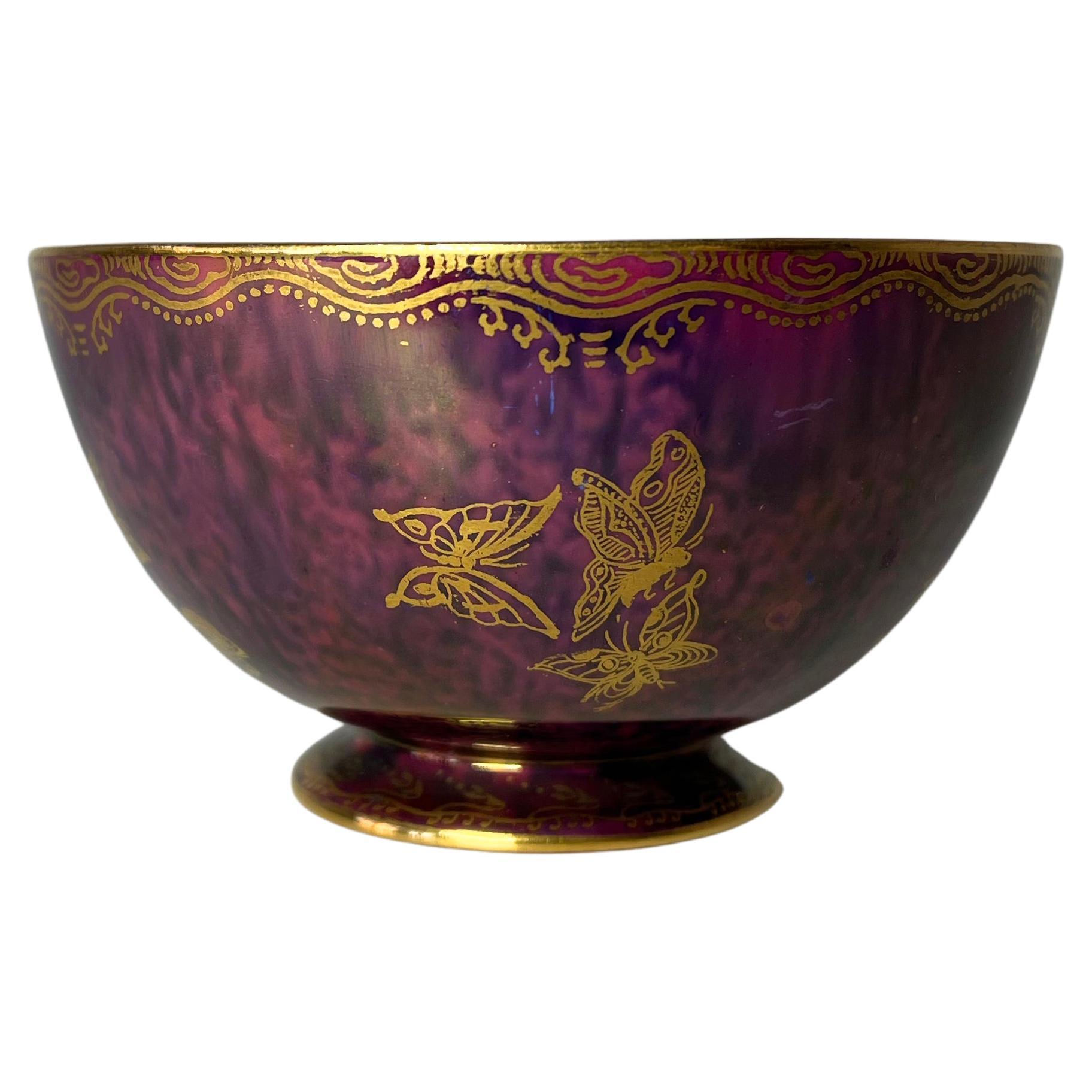 Ruby Wedgwood Ordinary Lustre, Butterfly York Cup by Daisy Makeig-Jones, c1925 For Sale