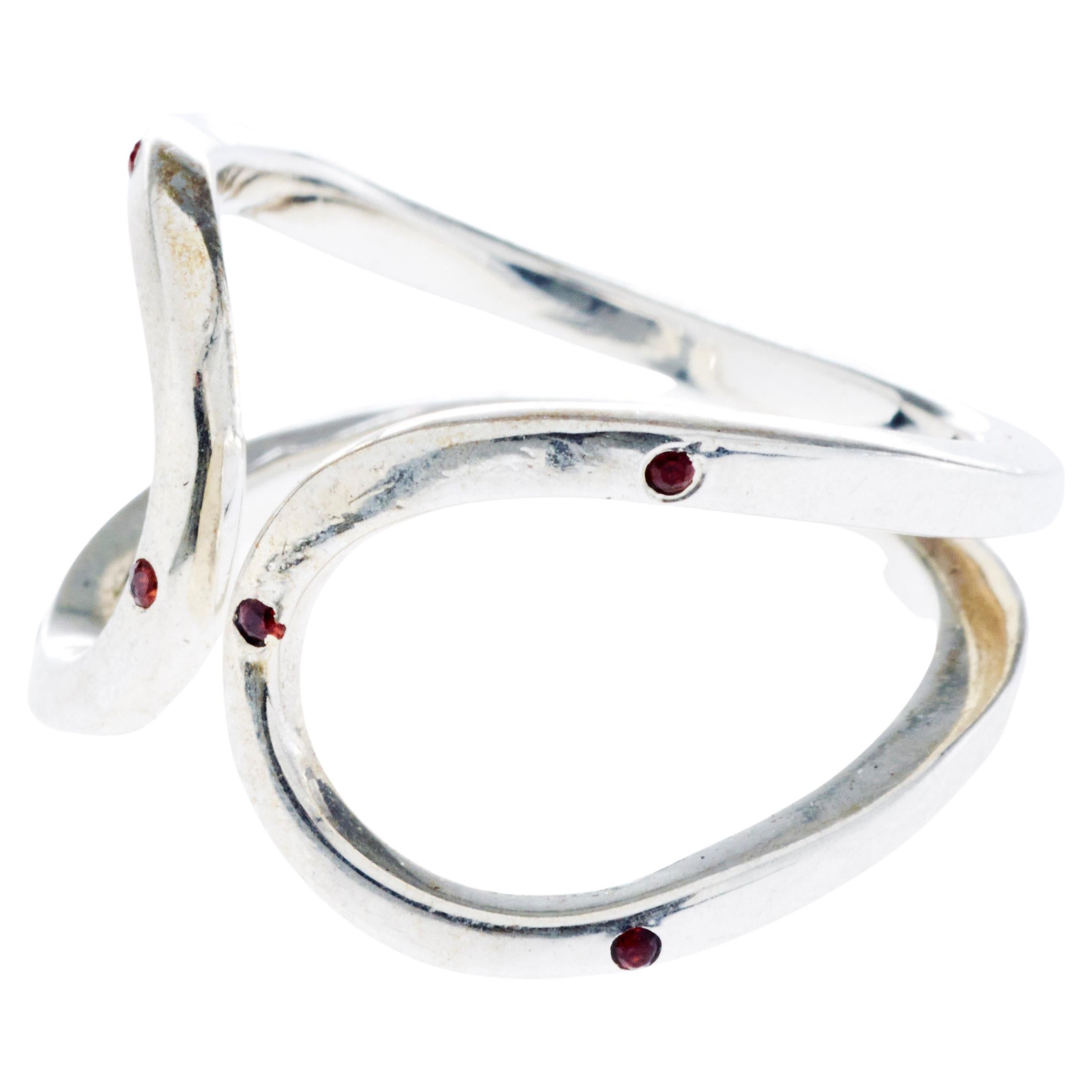 Ruby White Gold Cocktail Ring  For Sale