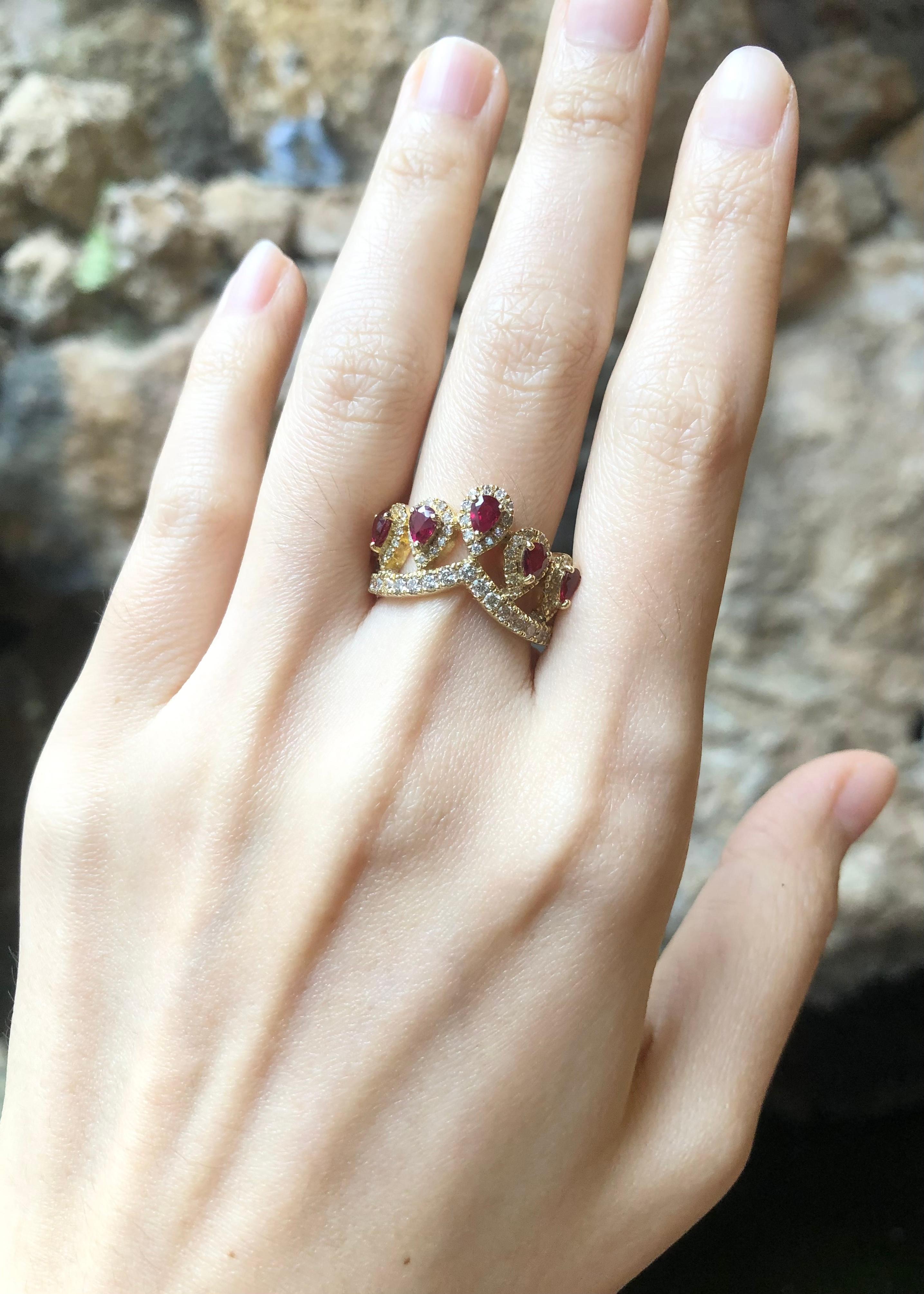 ruby crown ring