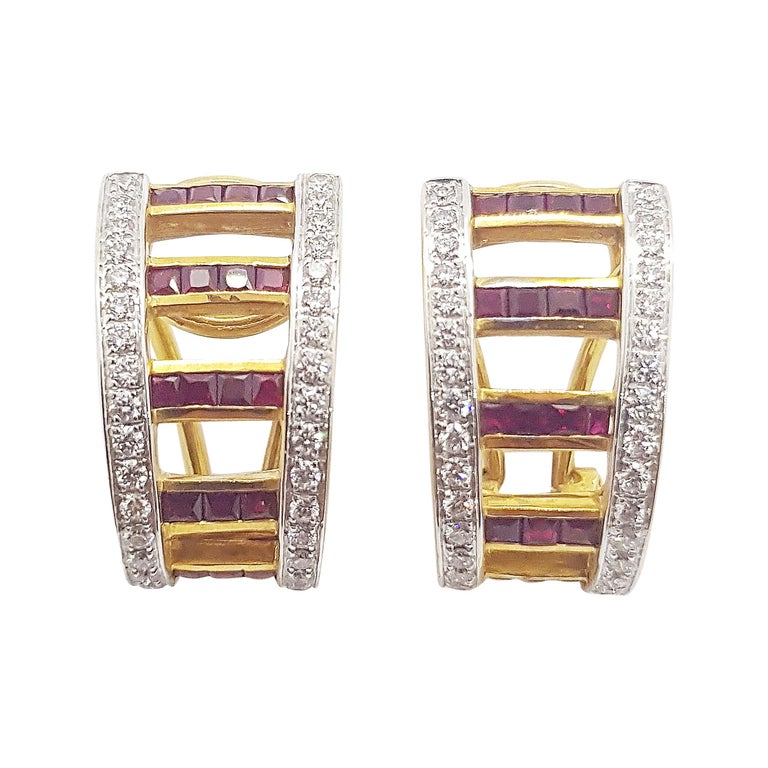 CHANEL dangle ring with diamonds and rubies set an 18 karat gold. - Unique  Gold & Diamonds