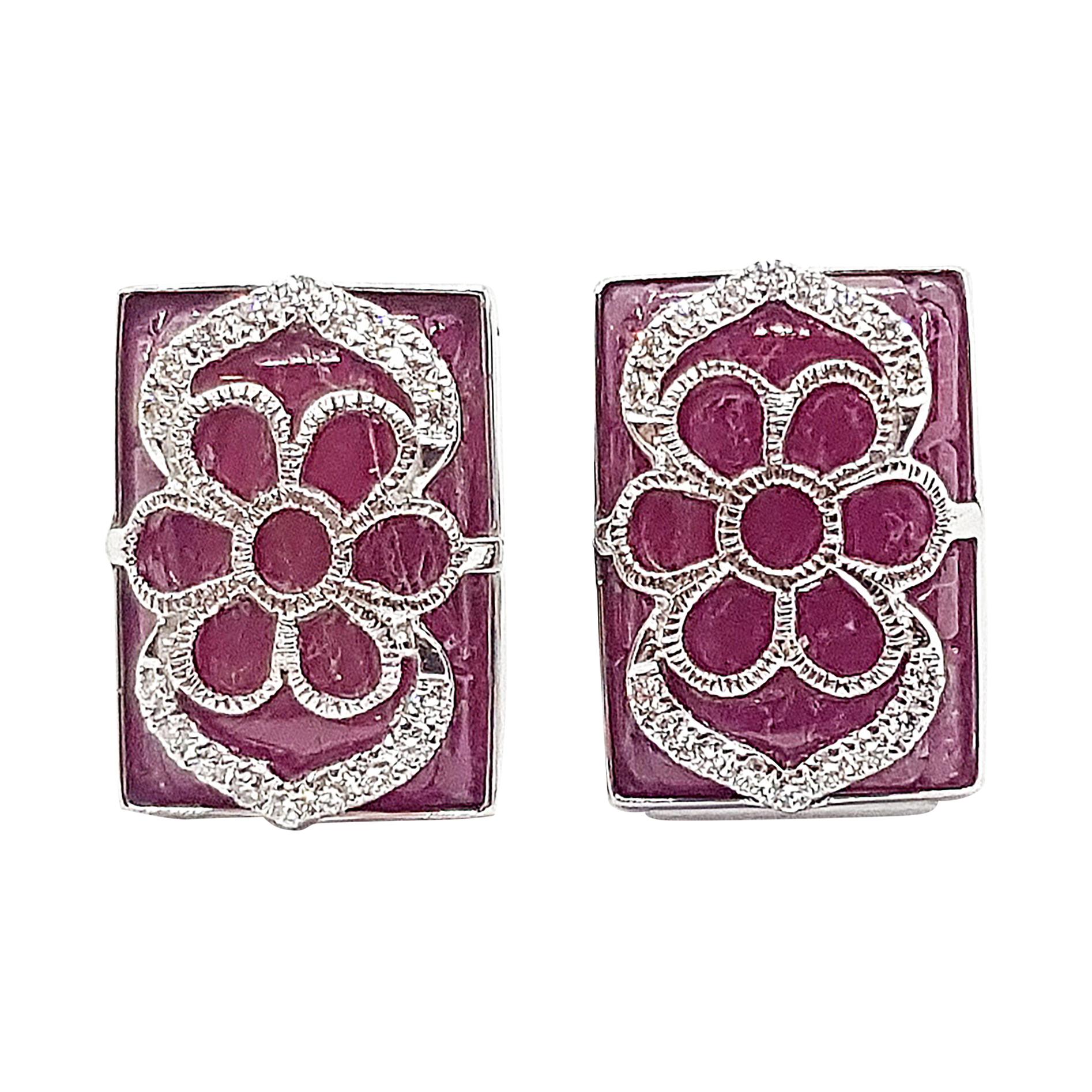 Antique Ruby Stud Earrings - 862 For Sale at 1stDibs | ruby and 