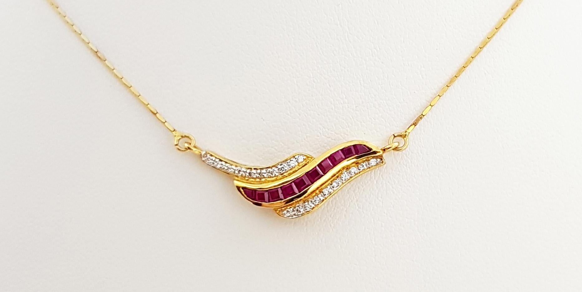 ruby diamond necklace set