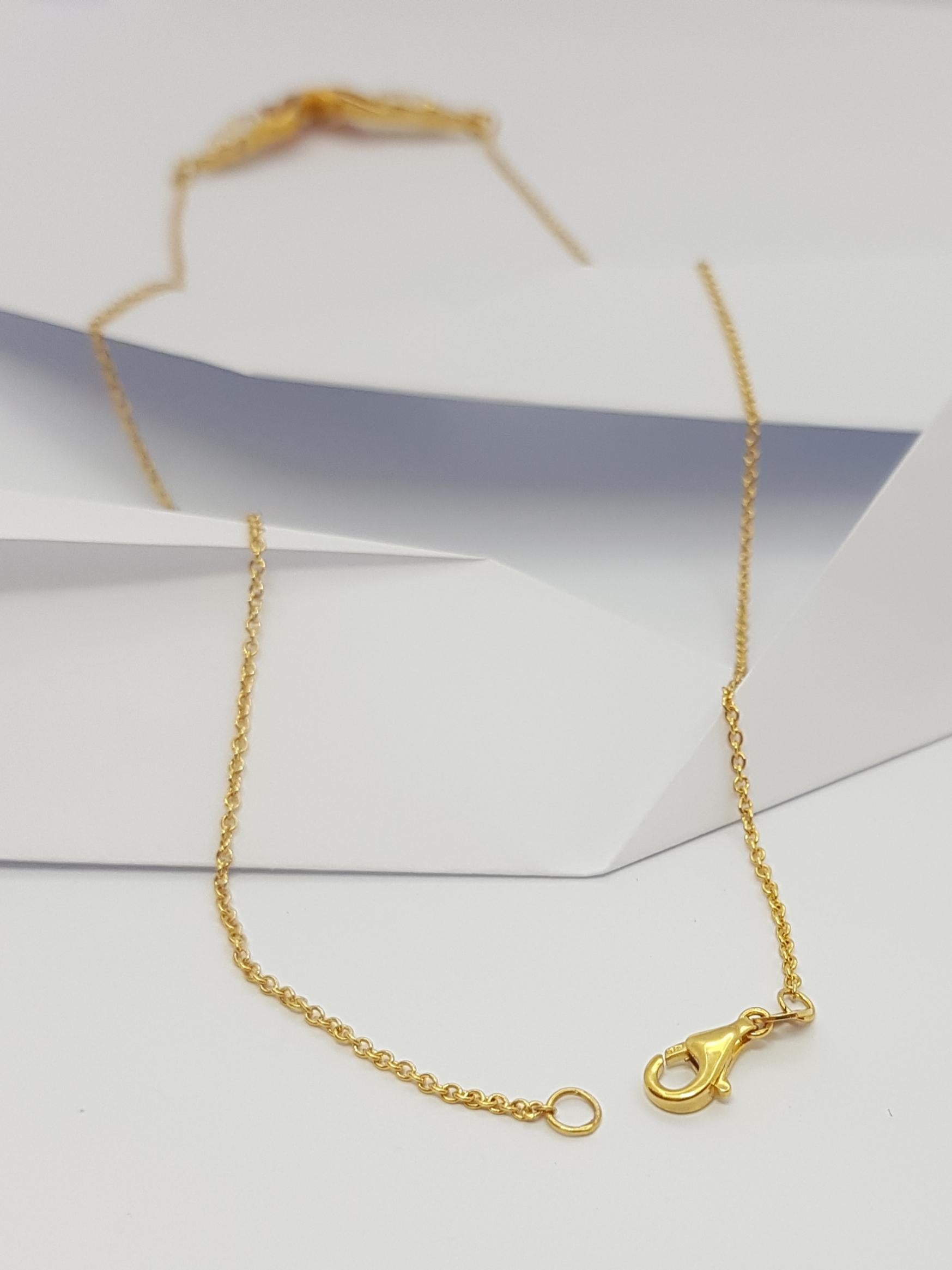 Rubin-Halskette mit Diamanten in 18 Karat Gold gefasst im Zustand „Neu“ im Angebot in Bangkok, TH