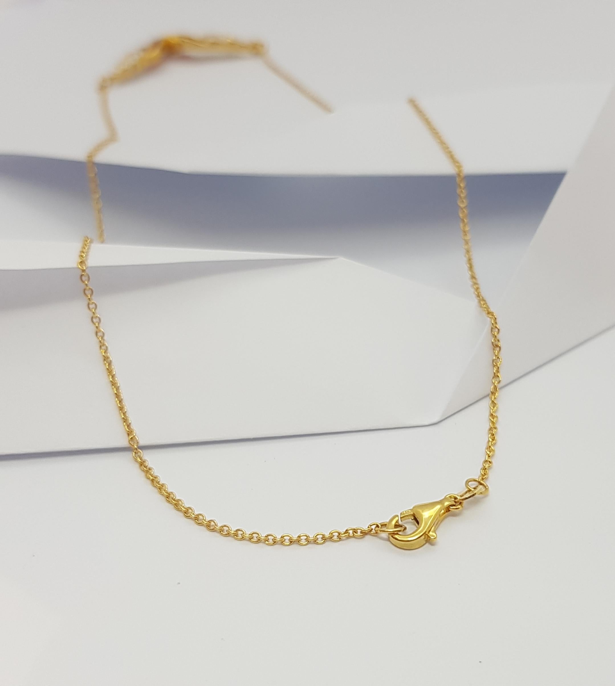 Rubin-Halskette mit Diamanten in 18 Karat Gold gefasst Damen im Angebot