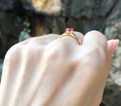 Ruby  avec Diamond  Bague sertie d'or 18 carats