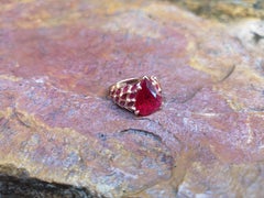 Ruby with Diamond Ring Set in 18 Karat Rose Gold Settings