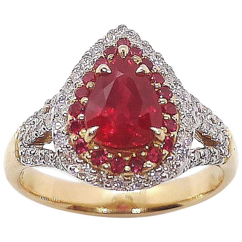 Star Ruby Ring Set in 18 Karat Rose Gold Settings For Sale at 1stDibs ...