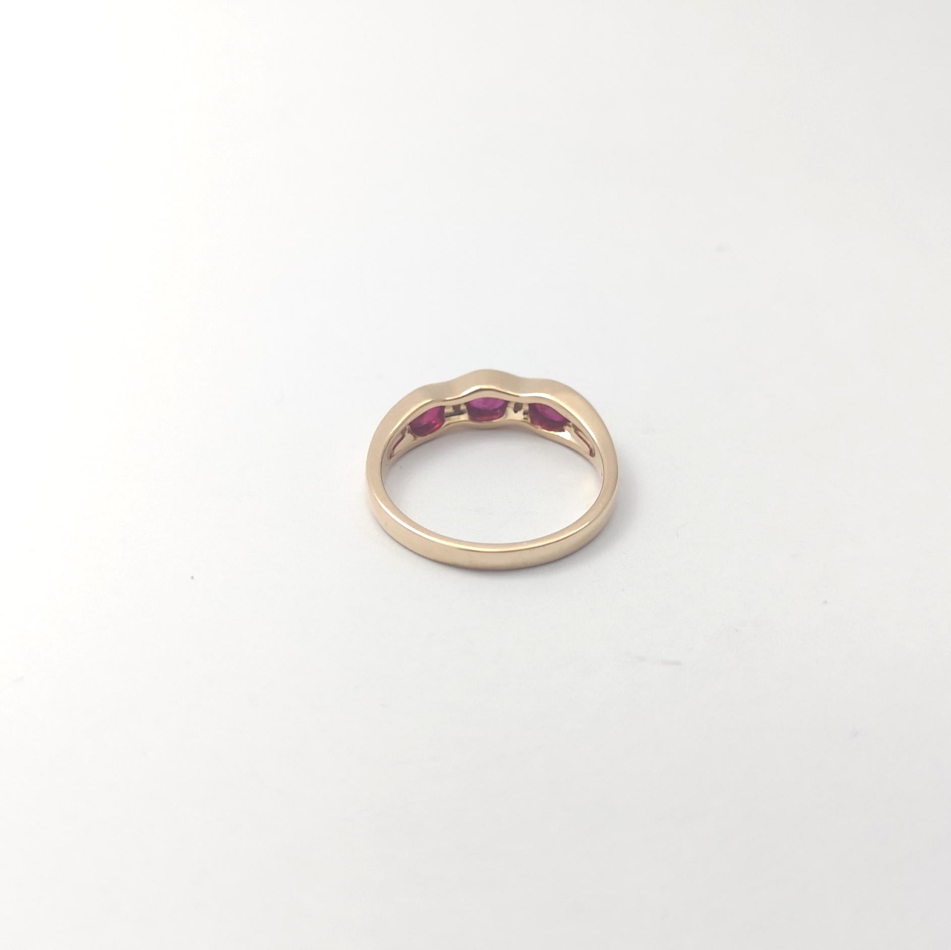 Anillo de Rubí con Diamante engastado en Oro Rosa de 18K en venta 6