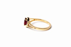 Ruby with Diamonds in Rose Gold Engagement Ring by Alexander Leyser
