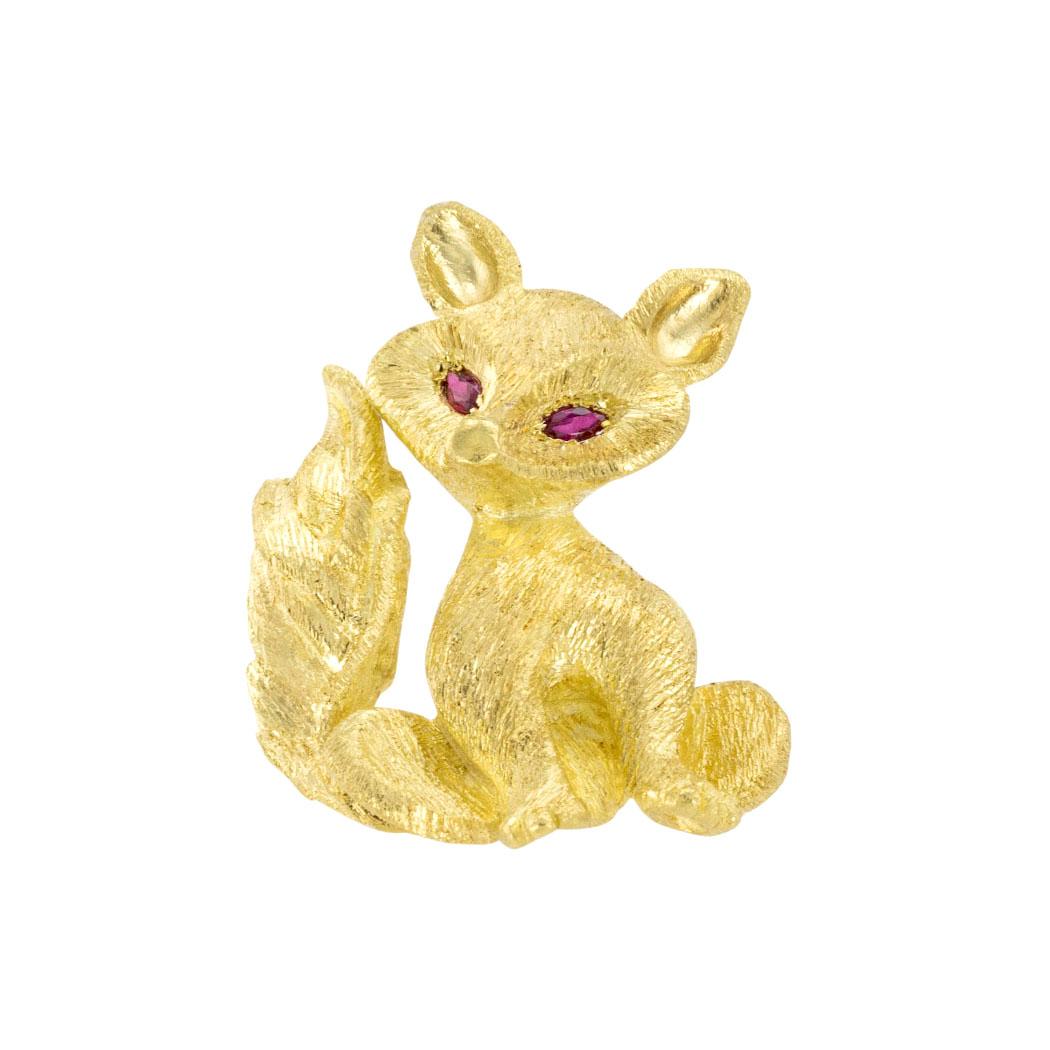 gold fox figurine