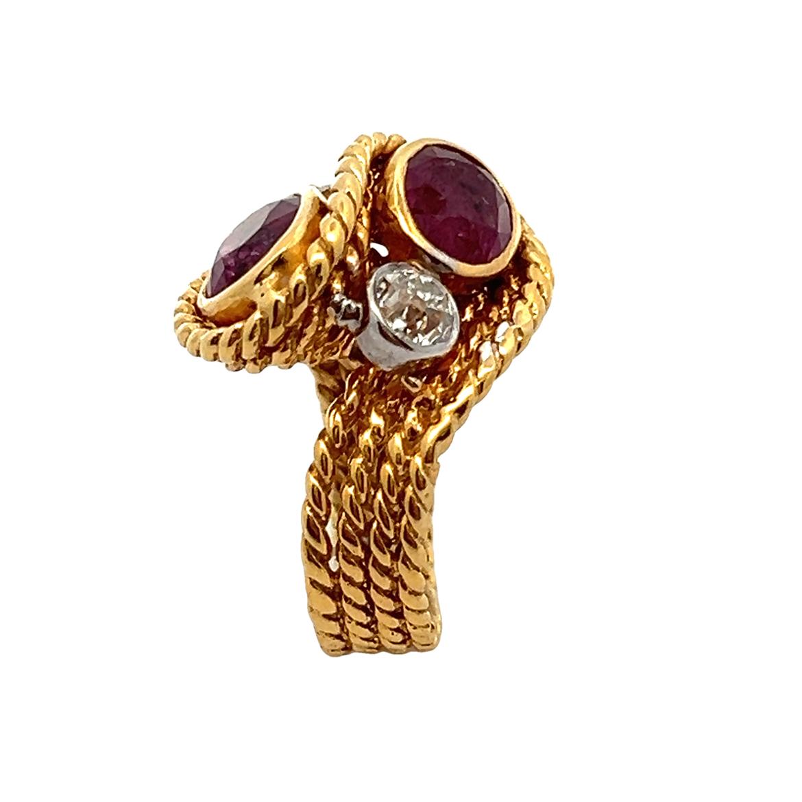 Ring mit Rubin You and Me im Angebot 1
