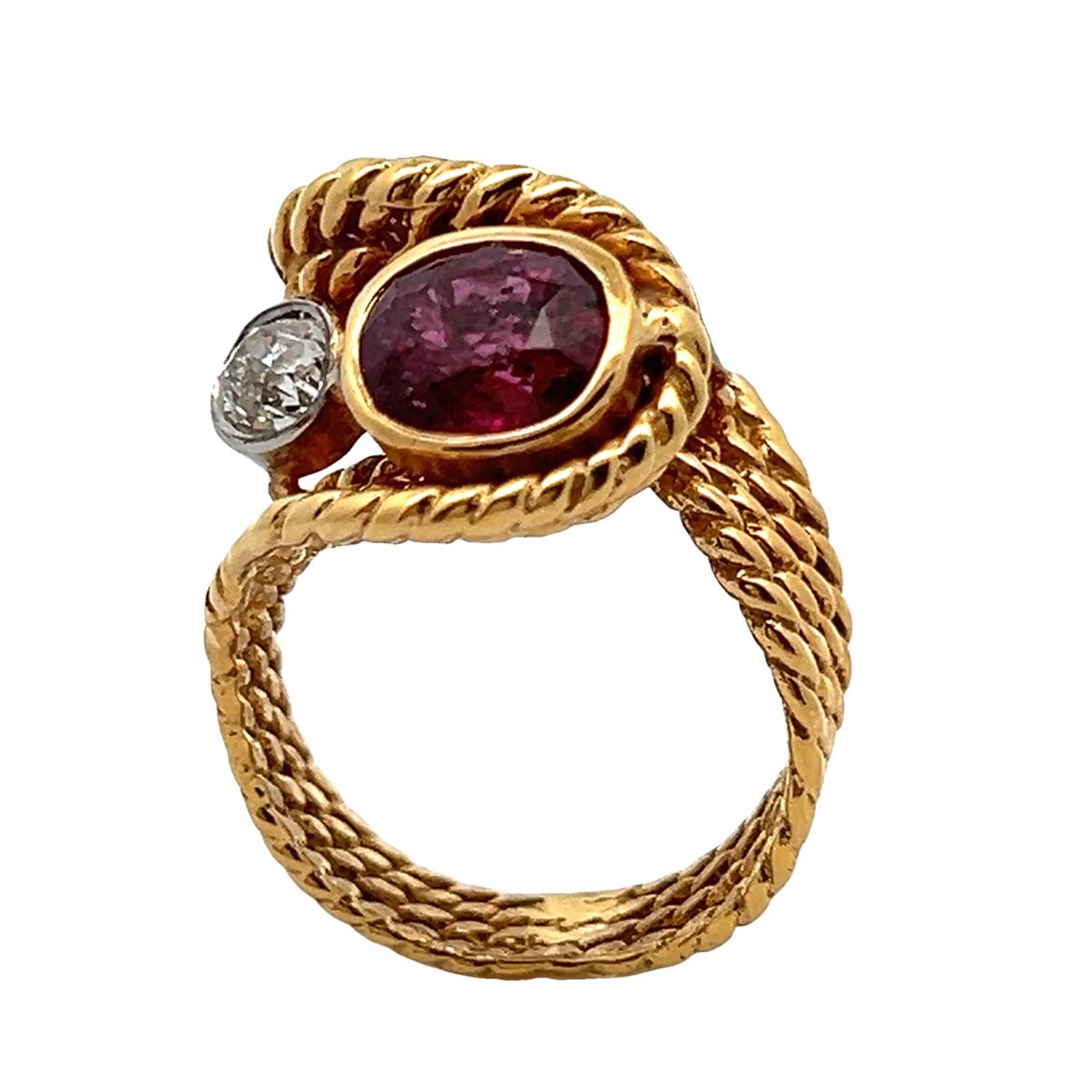 Ring mit Rubin You and Me im Angebot 2
