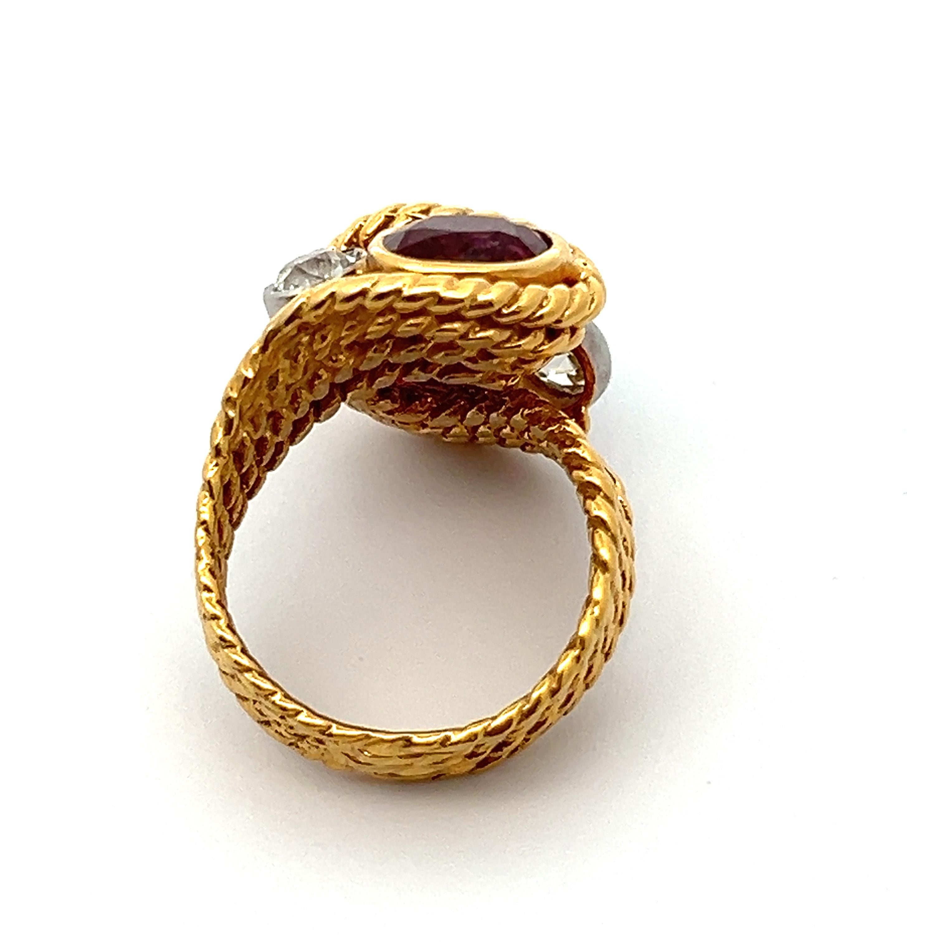 Ring mit Rubin You and Me im Angebot 4