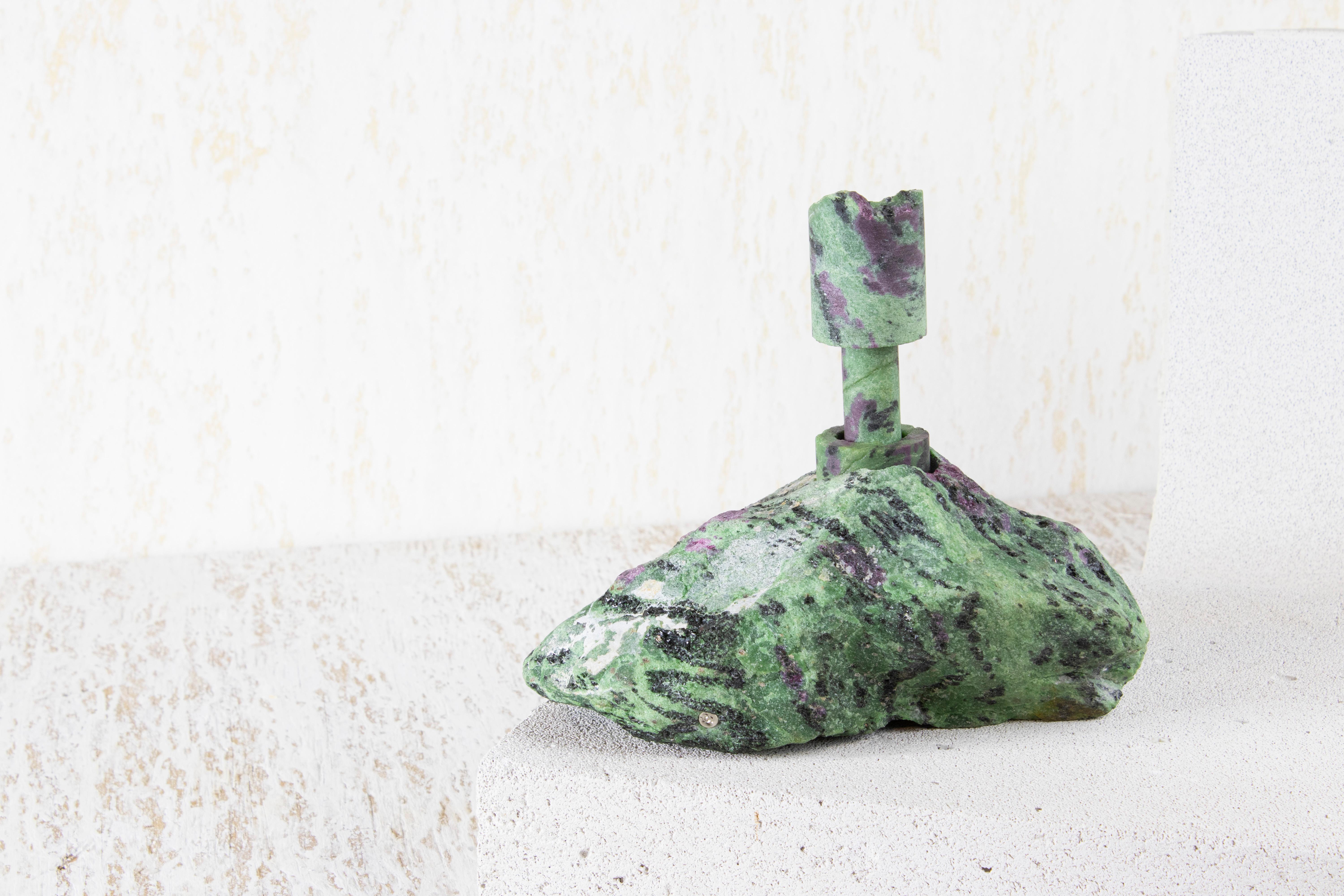 Ruby Zoisite Abra Candelabra by Studio DO In New Condition For Sale In Geneve, CH