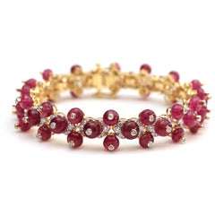 Rubylight Armband 18k Gelbgold und Diamant Rubylight-Schmuck