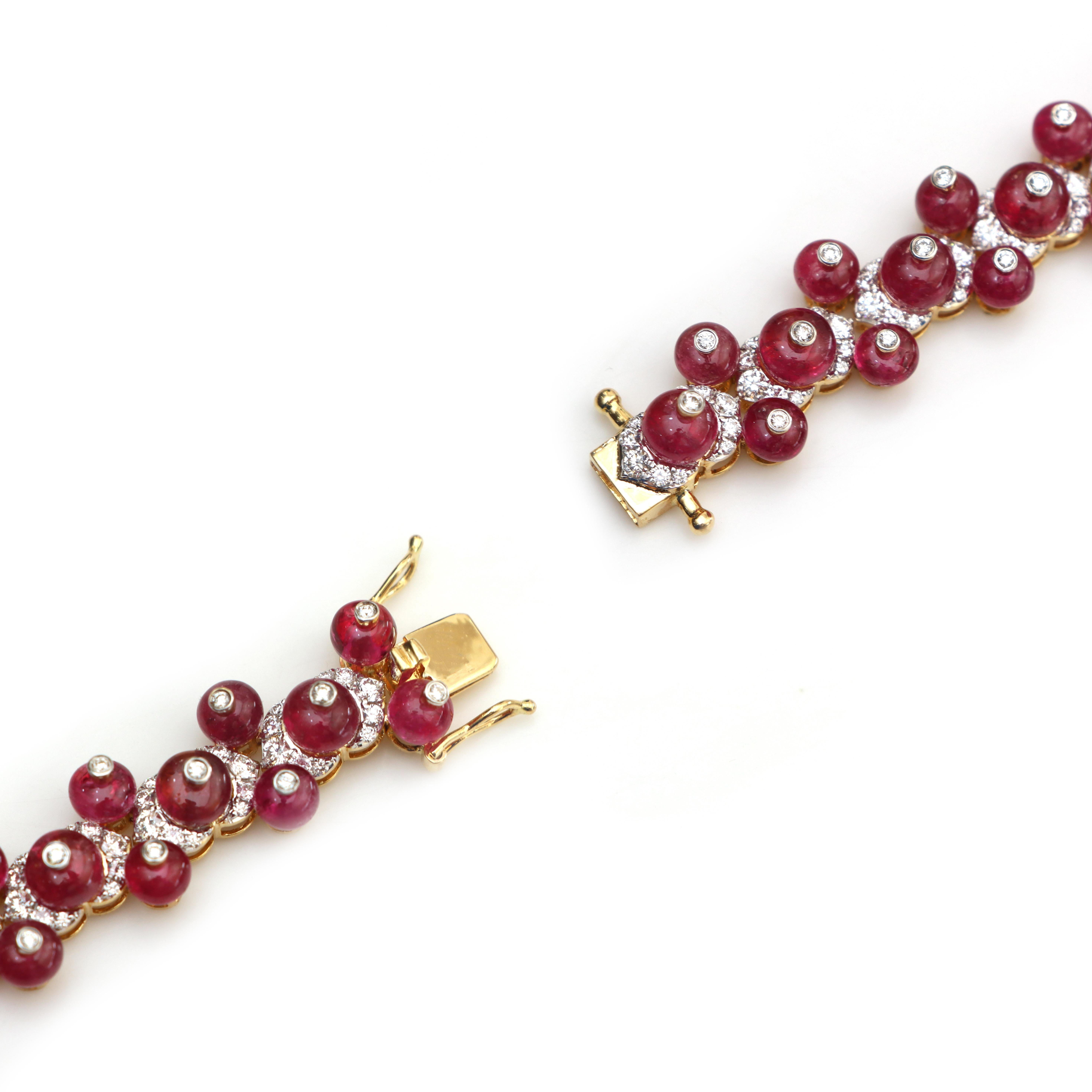 Pulsera Rubylight Oro Amarillo 18k Y Diamantes Joyas Rubylight Art Decó en venta