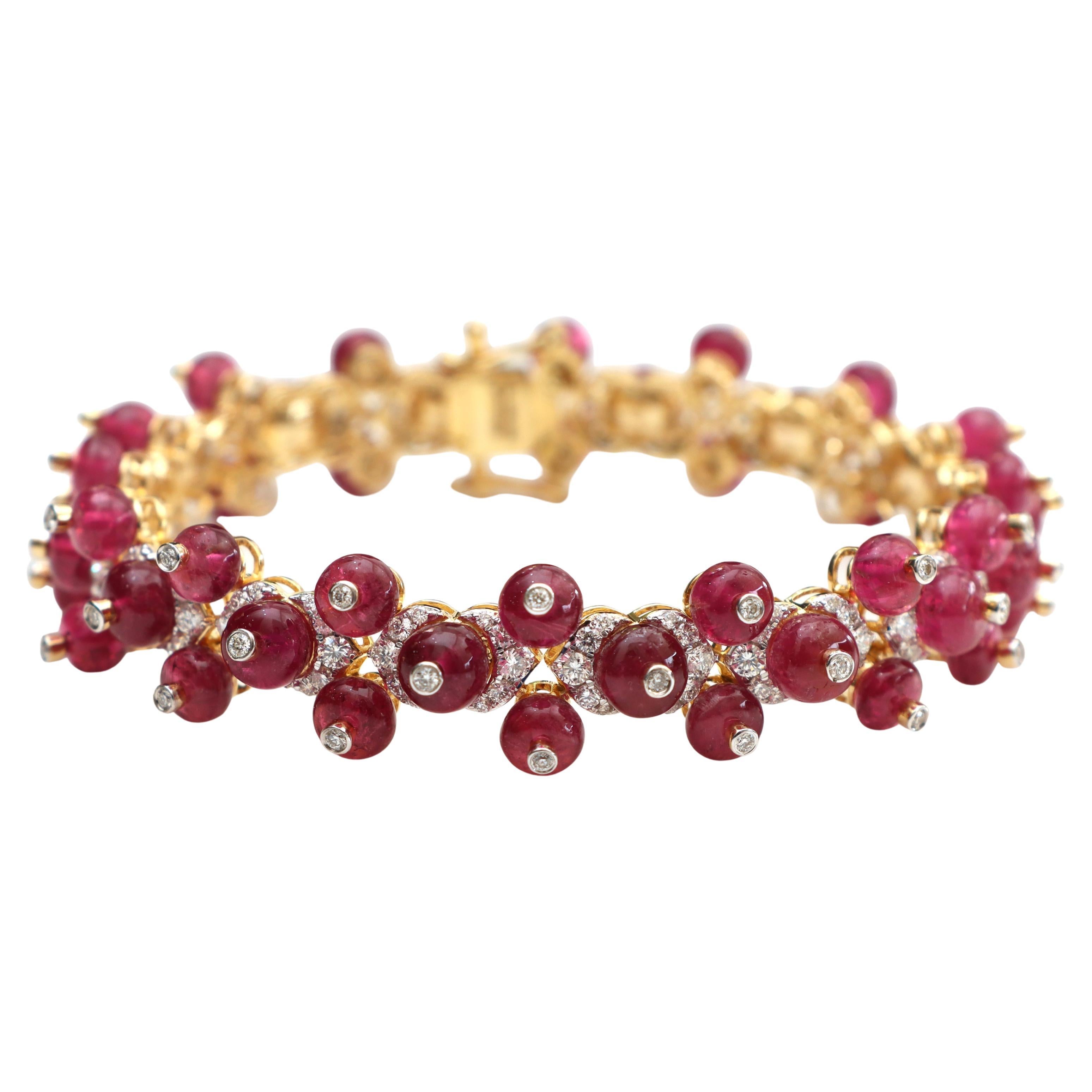 Pulsera Rubylight Oro Amarillo 18k Y Diamantes Joyas Rubylight
