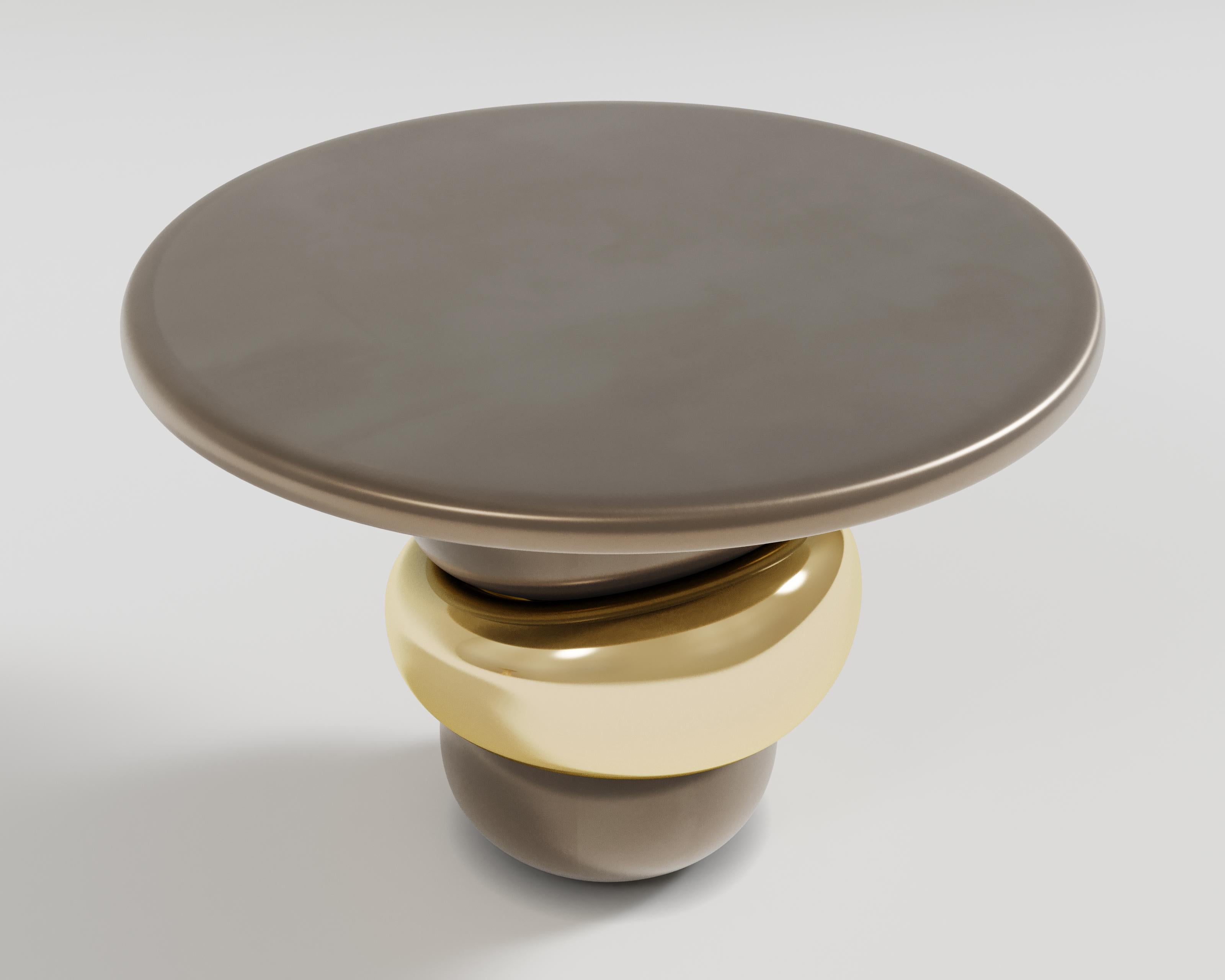 Ruche-Konsole aus polierter Bronze und Patina-Bronze von Palena Furniture (Geschwärzt) im Angebot