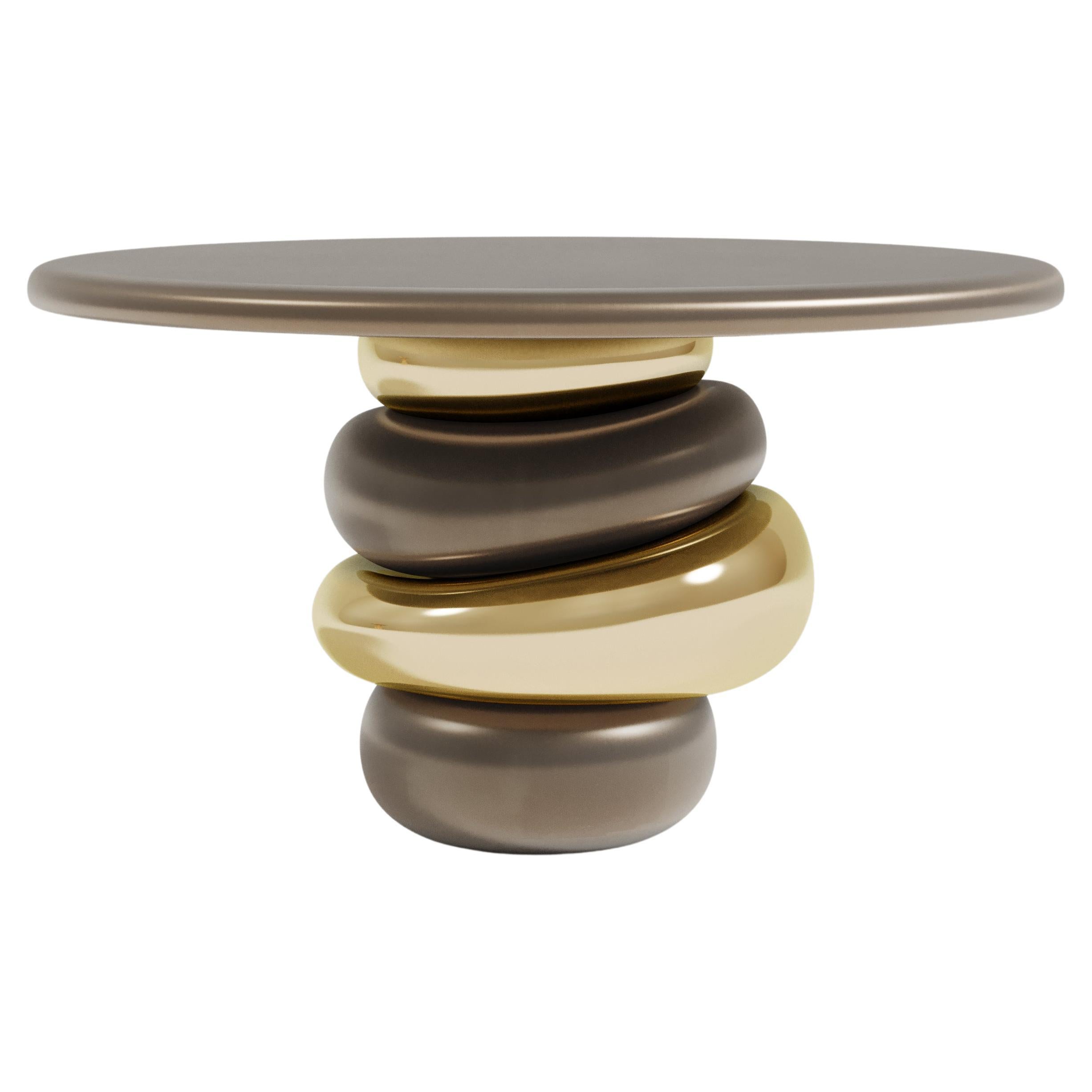 Ruche Console Polished Bronze And Patina Bronze by Palena Furniture