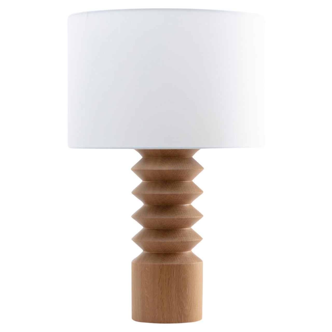 Ruche Table Lamp in White Oak  For Sale