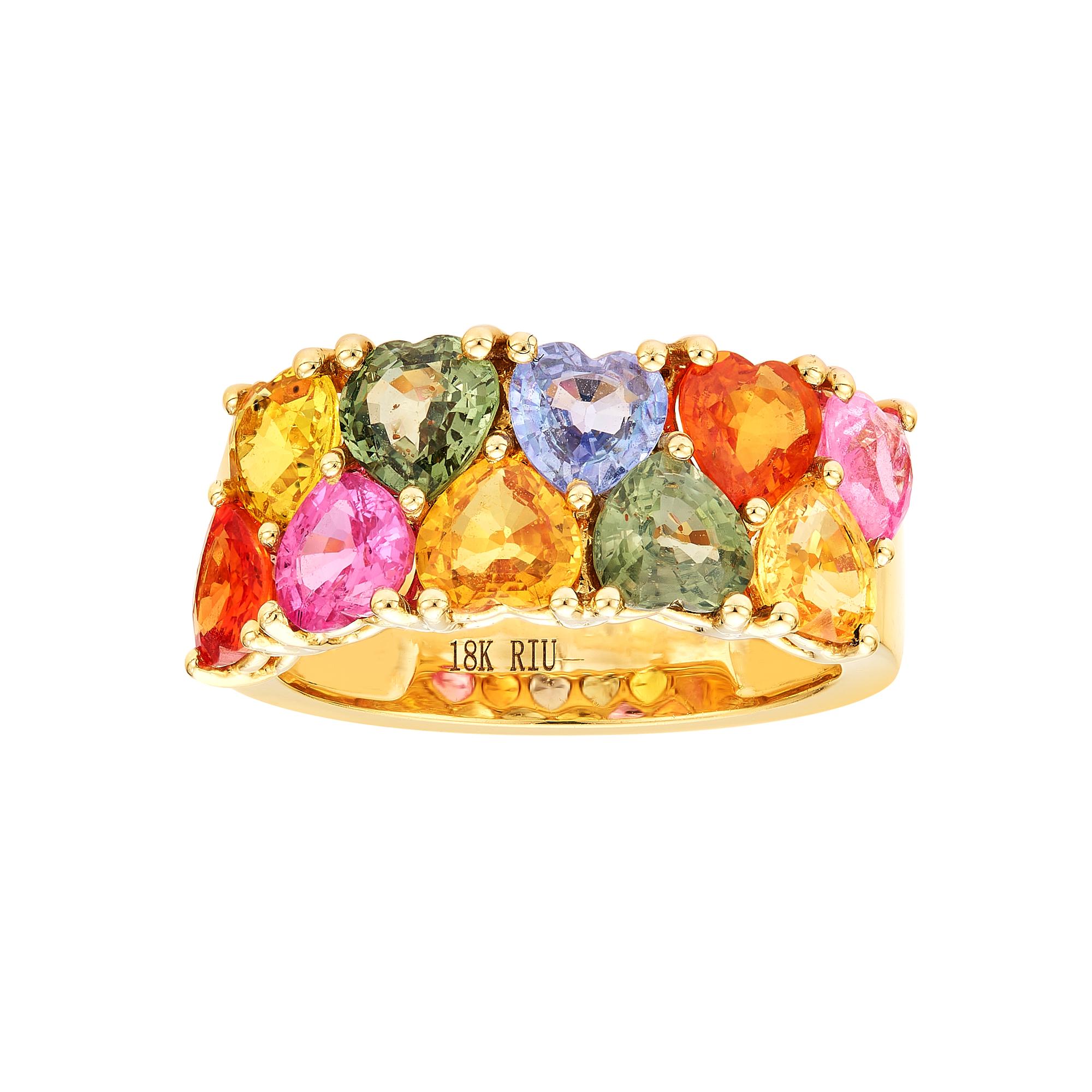 18K Yellow Gold
Multi Sapphire: 5.36ct total weight