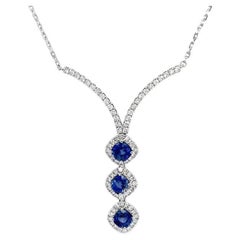 RUCHI Collar de Zafiro Azul y Diamantes