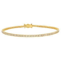 RUCHI Bracelet tennis en or jaune avec diamants taillés en brillant