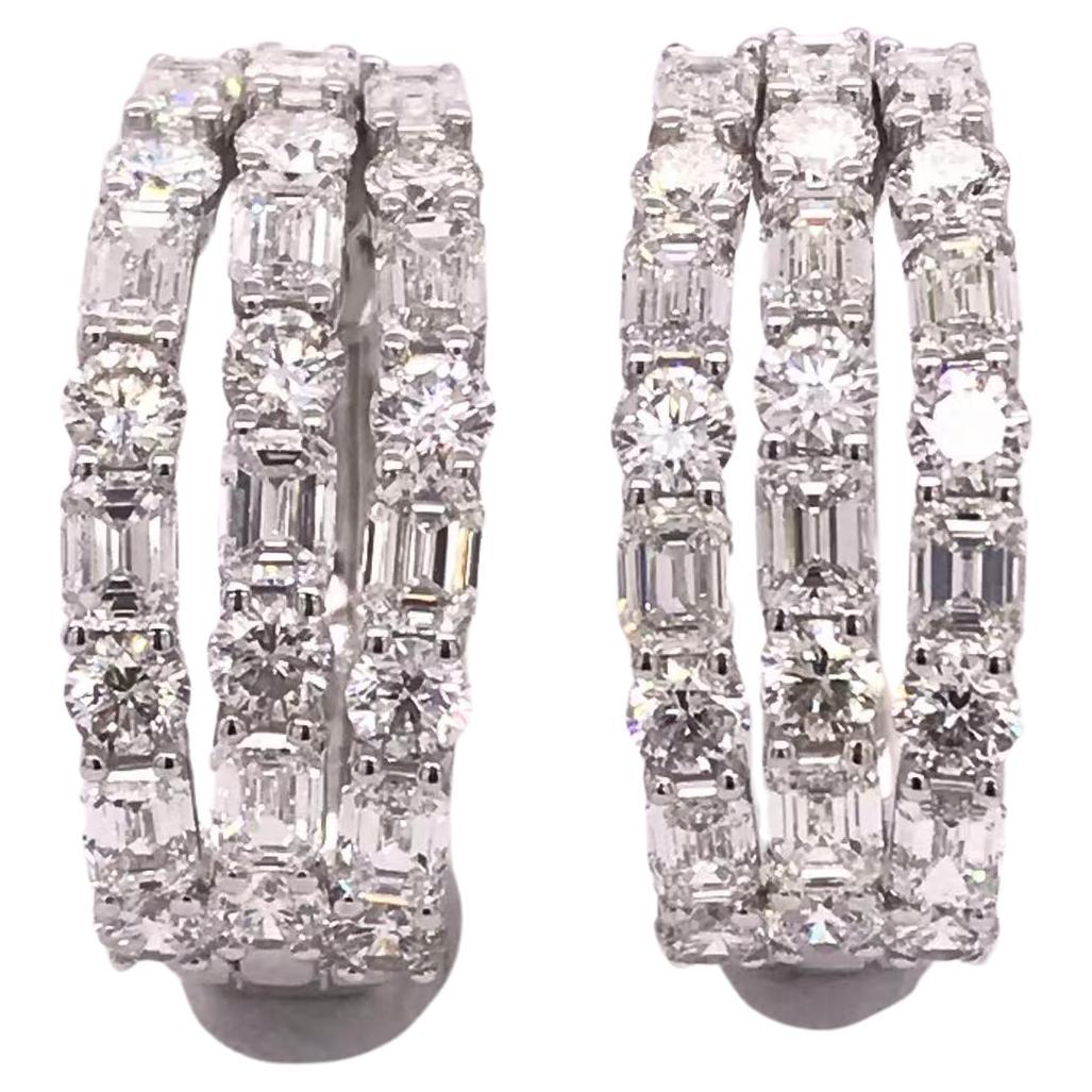 Pendientes de aro de diamantes RUCHI