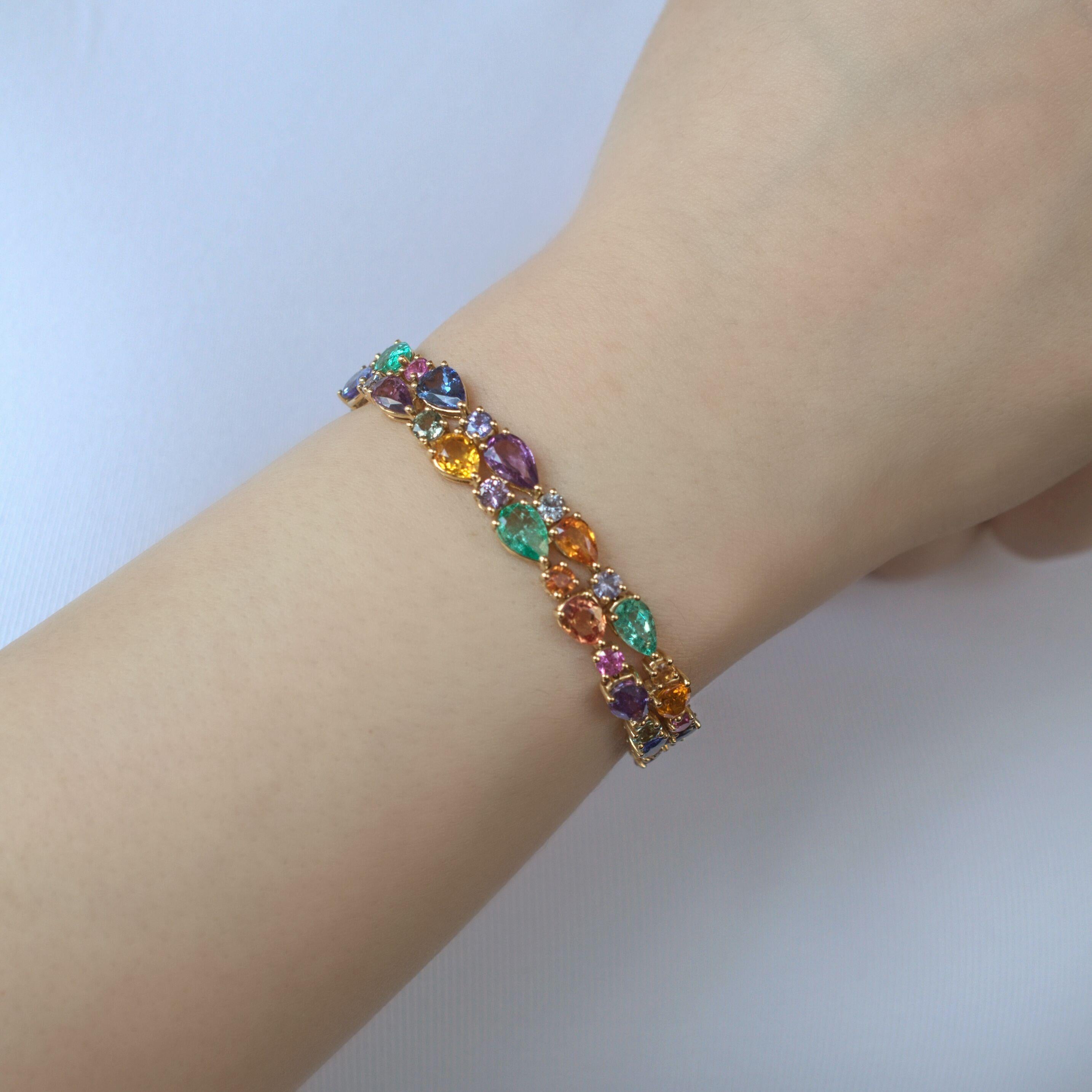 multicolor gem bracelet
