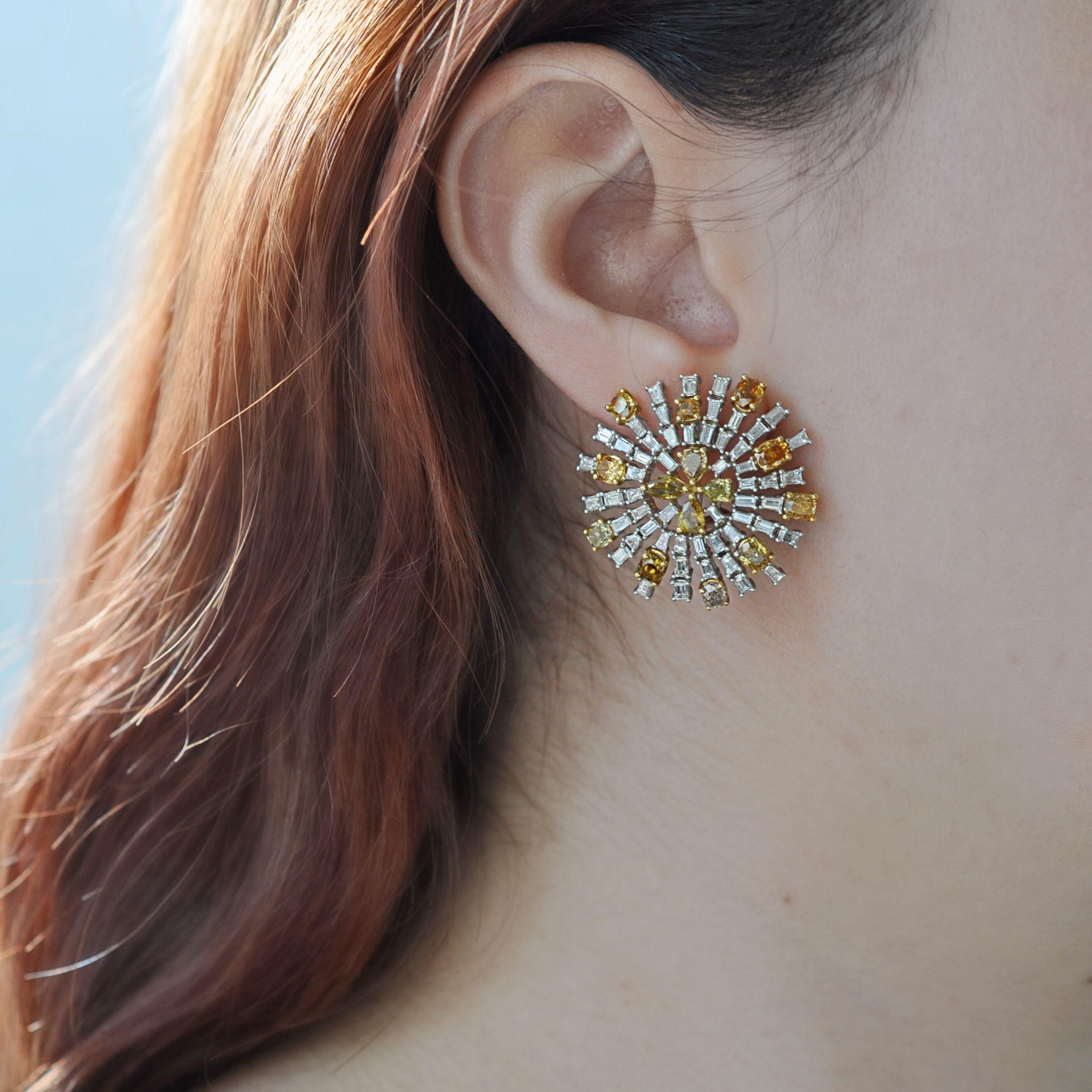 fancy diamond earrings