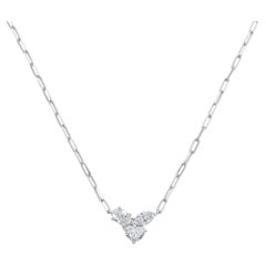 RUCHI Mixed-Shape Diamond White Gold Pendant Chain Necklace