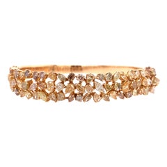 RUCHI Bangle in oro giallo con diamanti gialli a forma mista