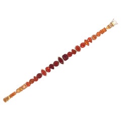 RUCHI Bracciale con Opale di Fuoco a forma mista e diamanti in oro giallo A Link
