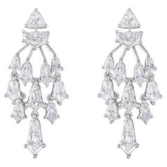 Ruchi New York 4.33 Carats Devi Diamond Chandelier Earrings In 18K White Gold