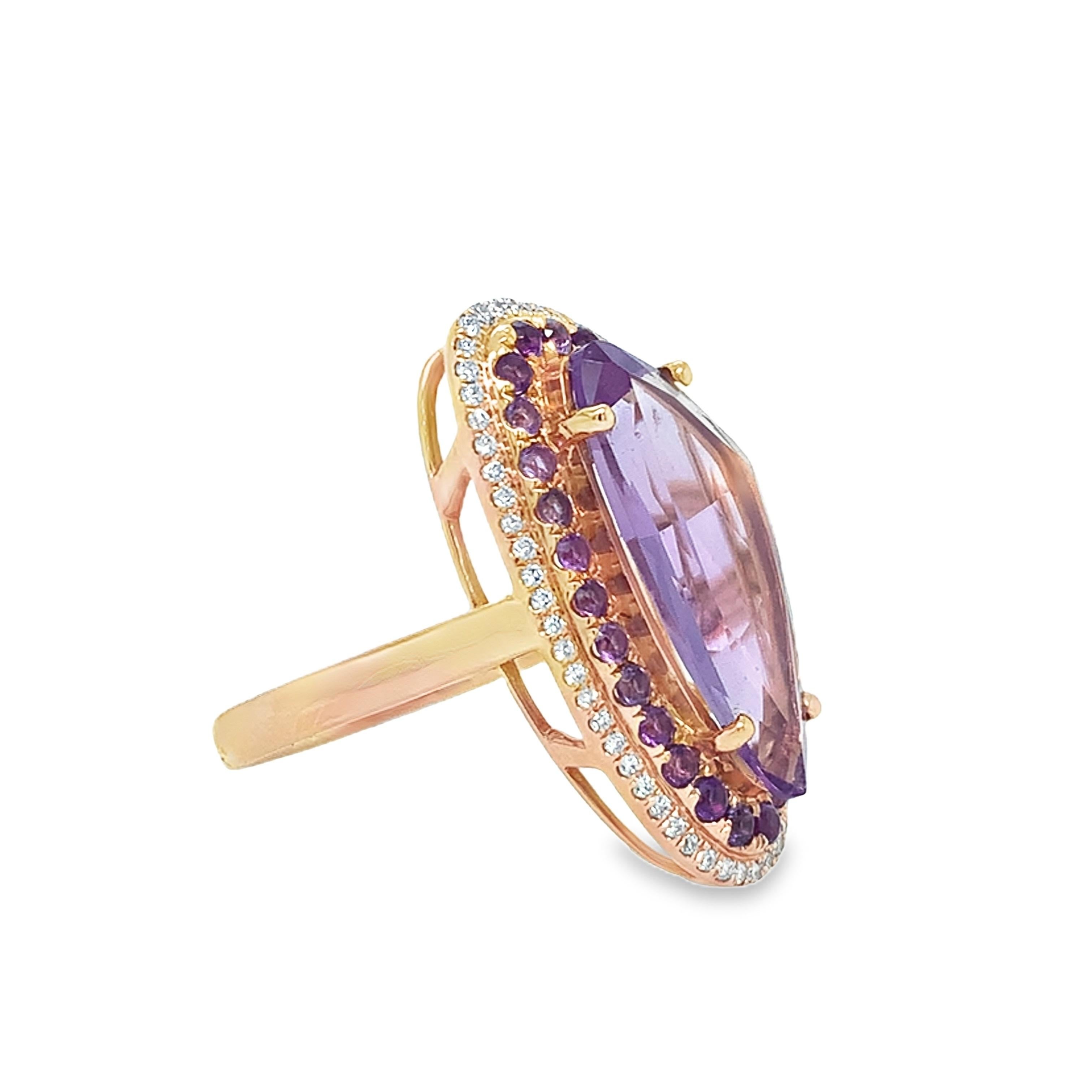 Ruchi New York Amethyst- und Diamantring Damen im Angebot