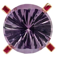 Ruchi New York Amethyst and Ruby Ring