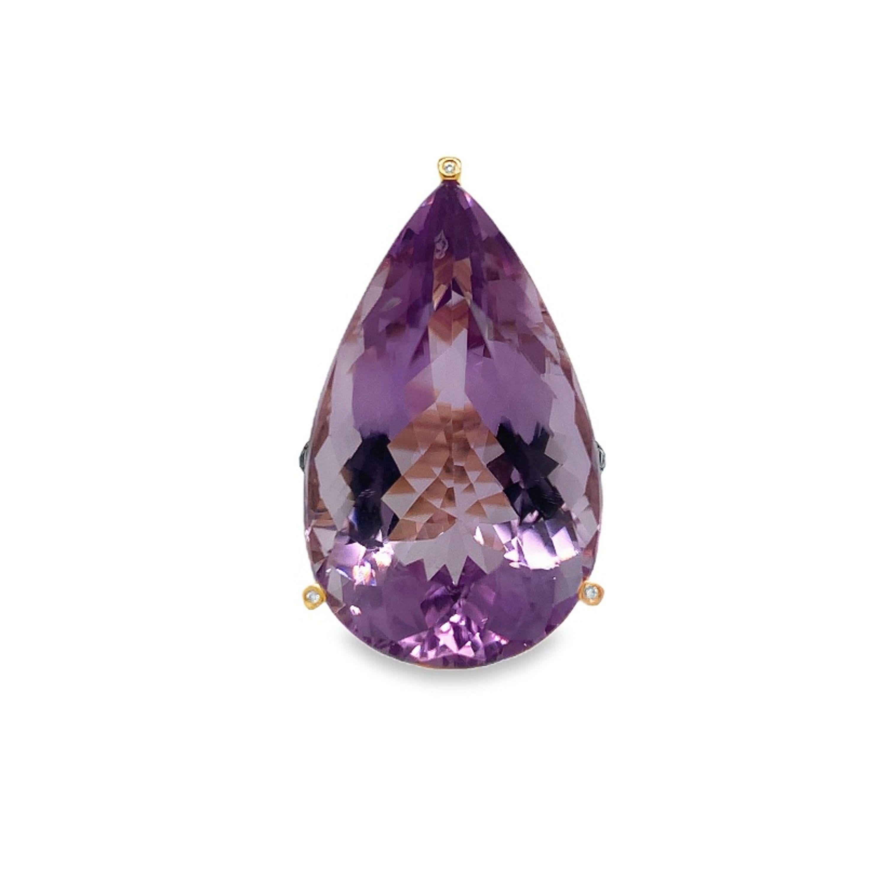 Contemporary Ruchi New York Amethyst Sapphire Diamond Ring
