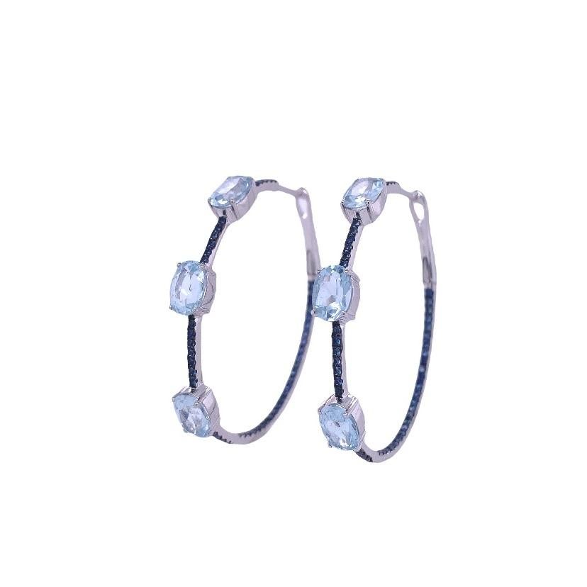 Or blanc 18K
Saphir - 0,70 cts
Aquamarine- 4.04 Cts
