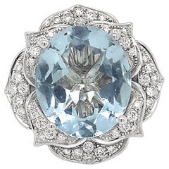 Ruchi New York Bague aigue-marine et diamants