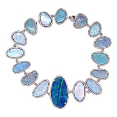 Ruchi New York Bracciale con Opale Australiano e Diamanti