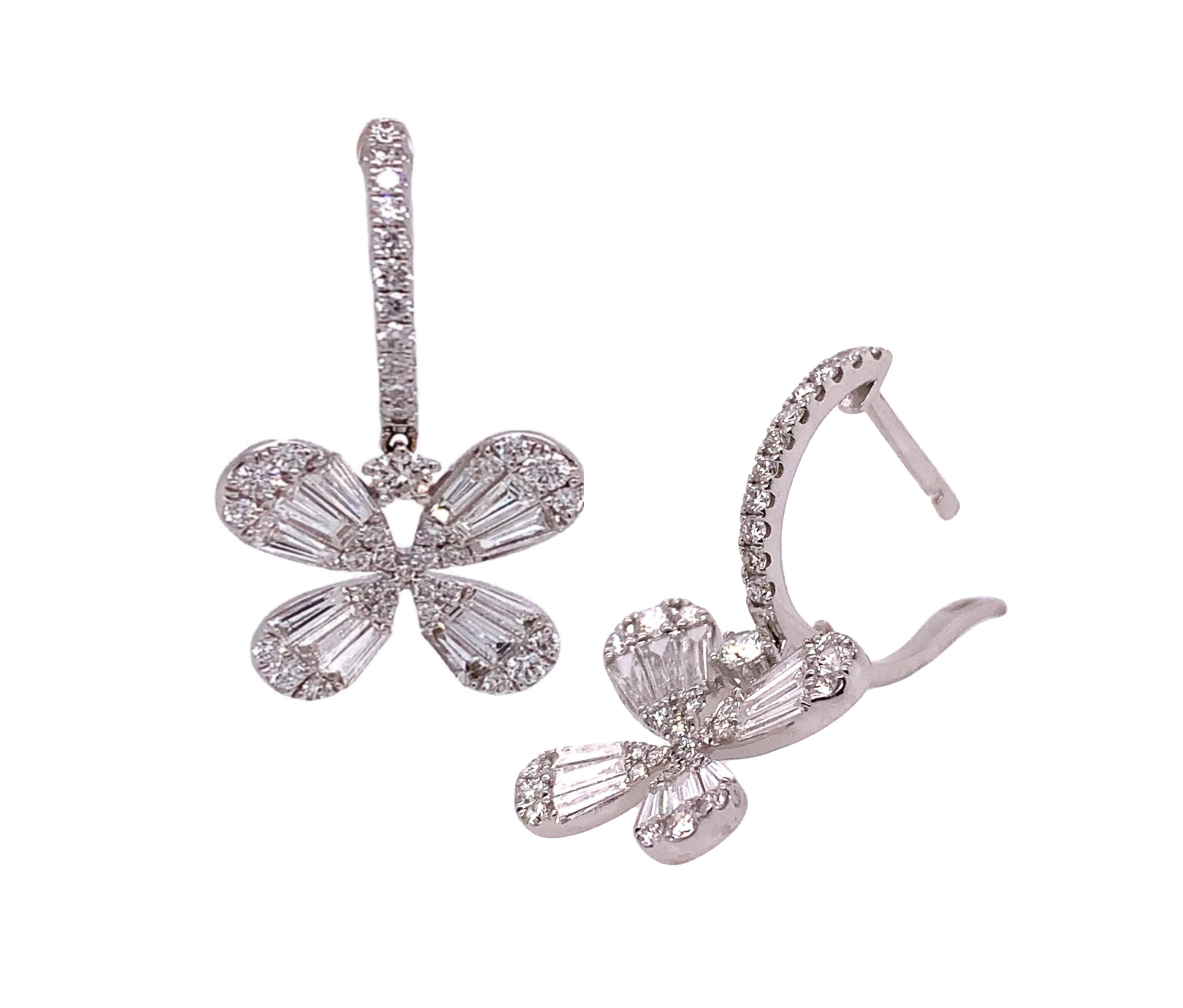 Mixed Cut Ruchi New York Baguette Diamond Earrings