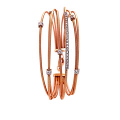 RUCHI Diamond Rose Gold Criss-Cross Clasp Bracelet