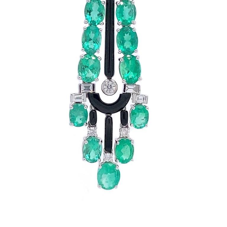 black emerald earrings