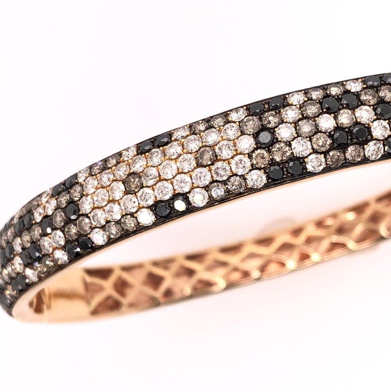 Ruchi New York Black, Brown and White Diamond Bangle Bracelet For Sale ...