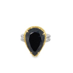 Ruchi New York Black Diamond, Yellow Diamond and White Diamond Ring
