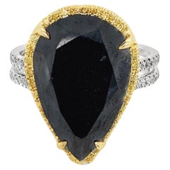 Ruchi New York Ring mit schwarzem Diamant, gelbem Diamant und weißem Diamanten