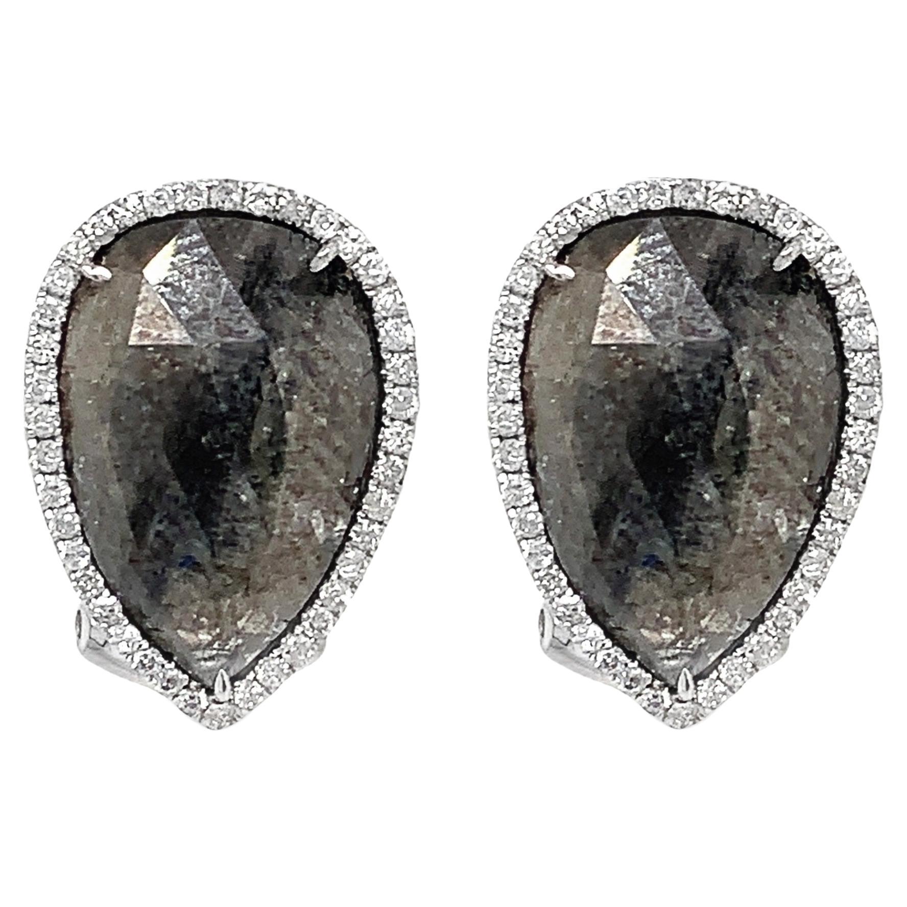 Ruchi New York Black Slice Diamond Earrings