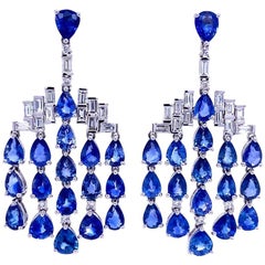 Ruchi New York Blue Sapphire and Diamond Chandelier Earrings Ruchi New York Blue Sapphire and Diamond Chandelier Earrings