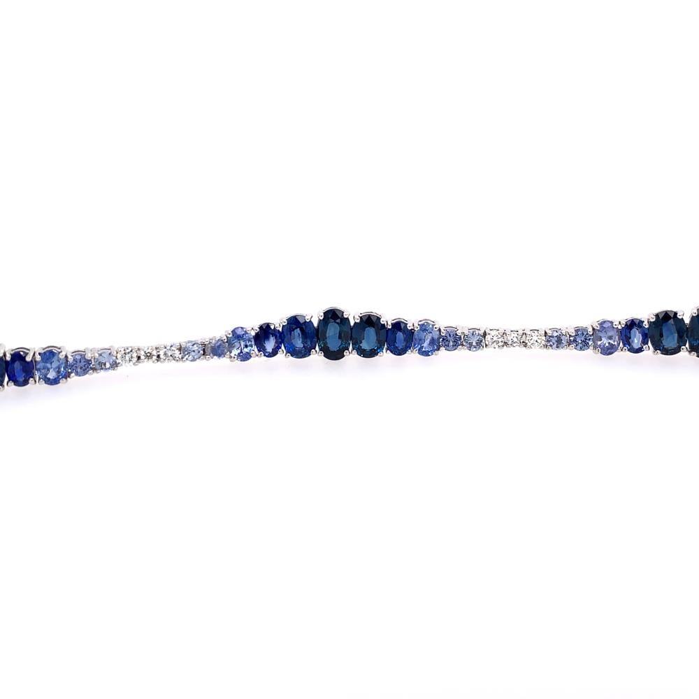 diamond and blue sapphire bracelet