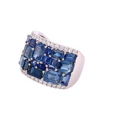 Ruchi New York Blue Sapphire and Diamond Ring